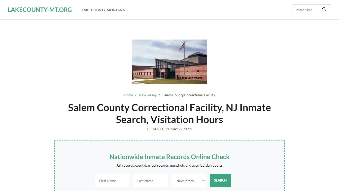 Salem County Correctional Facility - lakecounty-mt.org